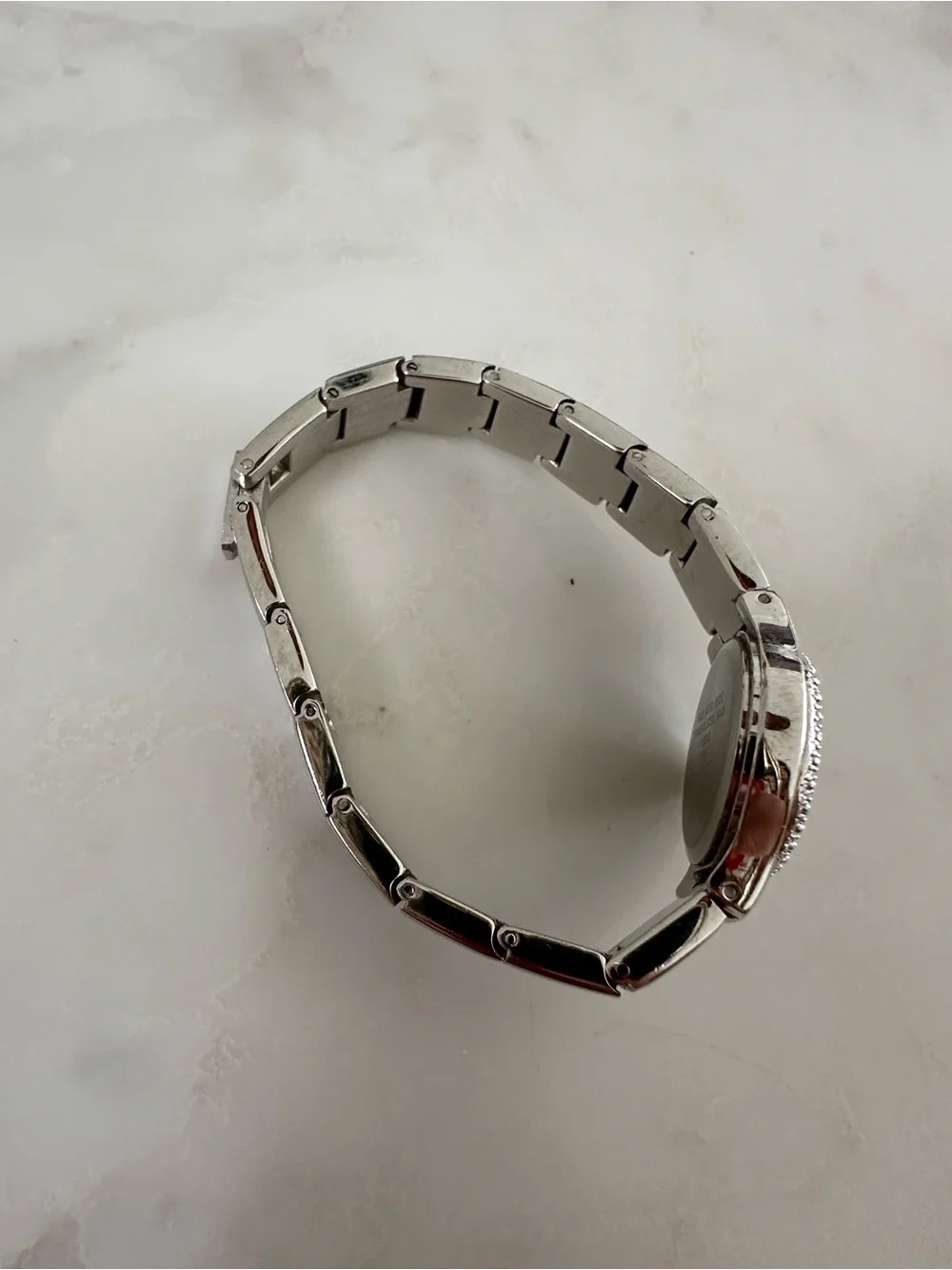 Vintage AK Anne Klein Diamond Ladies' Silvertone Quartz Wristwatch